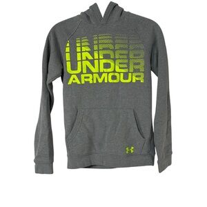Under Armour Gray and Neon Green Kids Hoodie